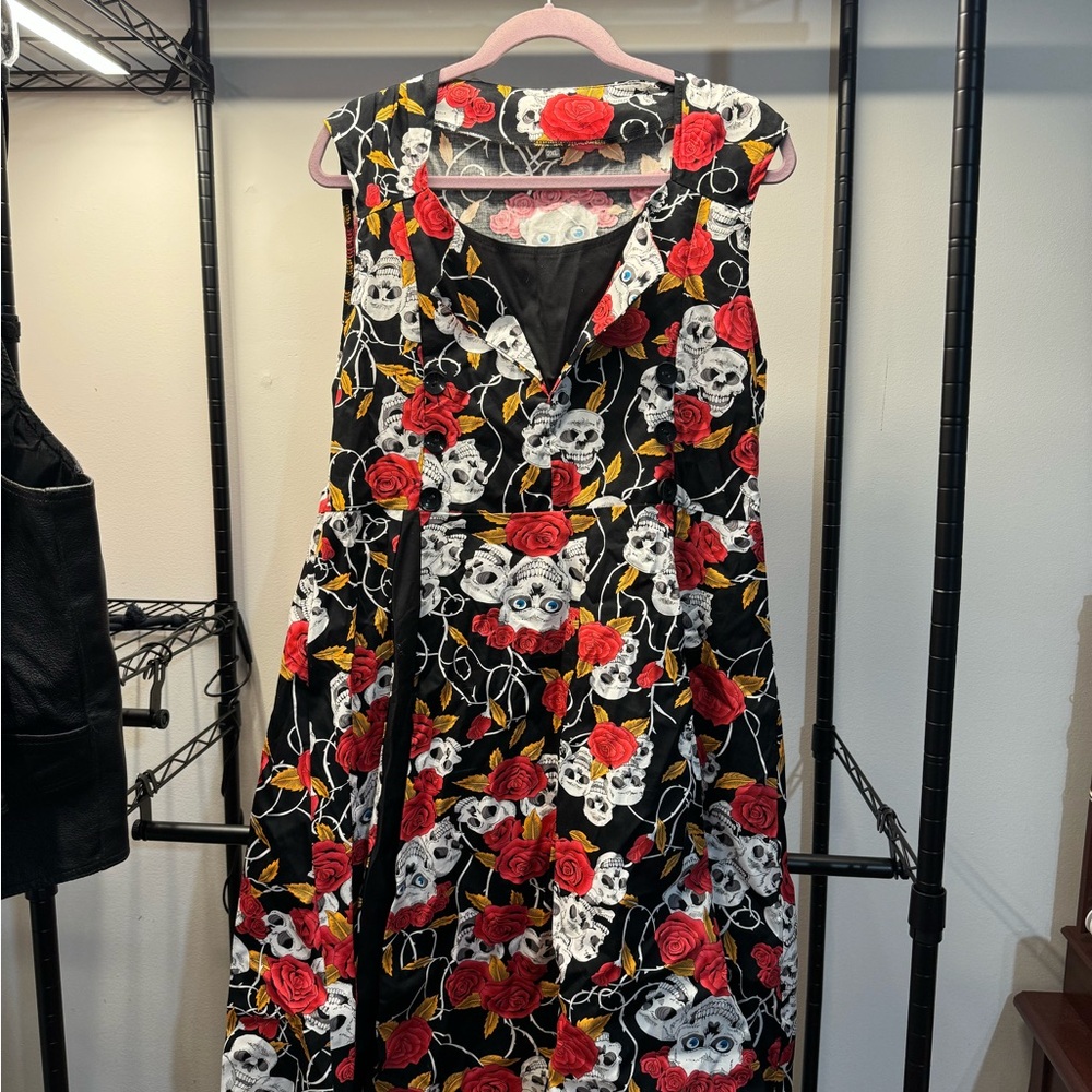 Women’s skull and flower dress